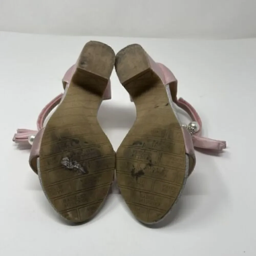 Kids Dress Shoes Girls Badgley Mischka Size 1 Heels Sparkly Gold Pernia Velma